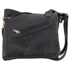 Bulldog BDP030 Cross Body Conceal Carry Purse Black Leather 9.50 in x 9.50 in x 1.50 in Includes Color Matched Holster