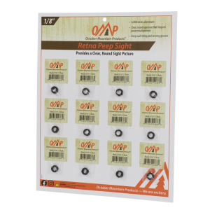 October Mountain Retna Peep Sight Black 1/8 in 12 pk - October Mountain