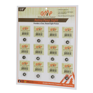 October Mountain Retna Peep Sight OD Green 1/8 in 12 pk - October Mountain