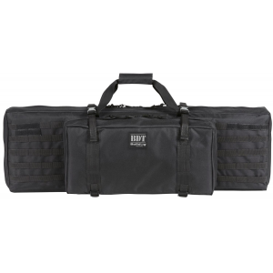 Bulldog BDT3038B BDT Tactical Rifle Case made of Nylon with Black Finish\t Zippered Accessory Pocket\t Padded Strap & MOLLE Compatible 13 in H x 38 in W x 3 in D Internal Dimensions