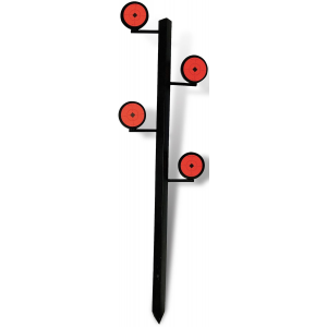 Birchwood Casey 47424 World of Targets Dueling Tree Rimfire Pistol/Rifle Black/Orange Steel Circle Standing