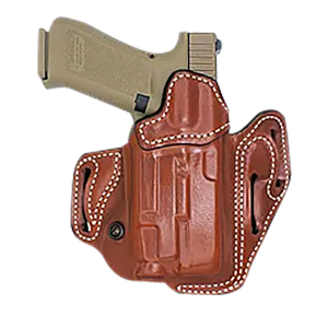 DeSantis Gunhide 201TA2SZ0 Vengeance Scabbard OWB Tan Leather Fits Sig P320C/P250C w/RD\t Belt Slide\t Right Hand
