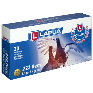 Lapua Full Metal Jacket 4315021, 222 Remington, 55Gr, Full Metal Jacket, 20 Round Box 4315021