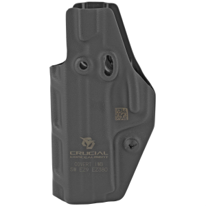 Crucial Concealment Covert IWB 1159, Inside Waistband Holster, Ambidextrous, Kydex, Black, Fits SW Shield EZ 9/380 1159