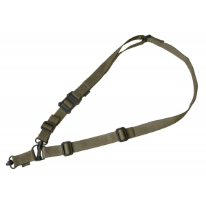 Magpul MAG518-RGR MS4 Sling GEN2 made of Ranger Green Nylon Webbing with 1.25 in W\t Adjustable One-Two Point Design & 2 QD Push Button Swivels for AR-Platforms