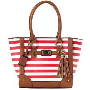 Bulldog BDP051 Tote Cherry Stripe Leather 17 in x 12 in x 5 in