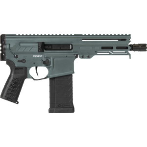 CMMG 30A0E33CG Dissent 300 Blackout 30+1 6.50 in, Charcoal Green Cerakote Rec, OEM Grip, Picatinny Buffer Adapter, Zeroed Drop-In Single Stage Trigger, Pistol