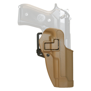 Blackhawk 410504CTR CQC SERPA Belt Holster Right Hand Coyote Tan Ber 92/96 (not Elite/Brig) Belt Loop and Paddle