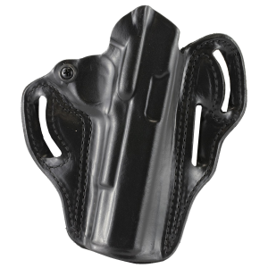 Desantis Speed Scabbard Belt Holster, Fits 1911 Government 5 in, Right Hand, Black Leather 002BA21Z0