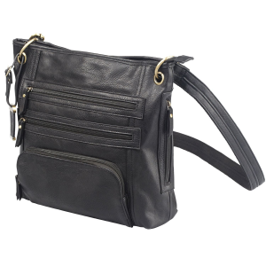 Bulldog BDP038 Cross Body Black Leather 14 in x 12 in x 3 in