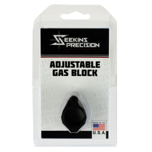 Seekins Precision 0011510031 Low Profile Adjustable Gas Block 1.37 in x .94 in Black Melonite