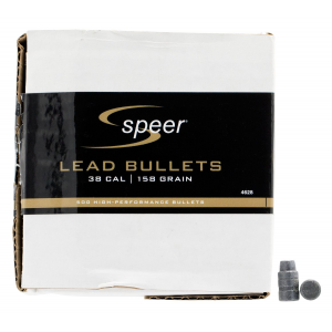 Speer 4628 Handgun 38 Cal .358 158 gr Lead Semi Wad Cutter Hollow Point 500 Per Box/ 1 Case