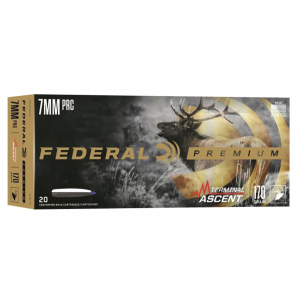 Federal P7PRCTA3 Premium Terminal Ascent 7mm PRC 170 gr 20 Per Box/ 10 Cs