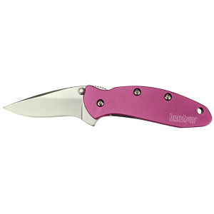 Kershaw 1600PINK Chive 1.90 in Folding Drop Point Plain Bead Blasted 420HC SS Blade Pink Anodized Aluminum Handle Includes Pocket Clip