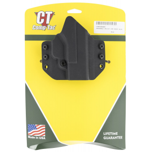 Comp-Tac C708SF285RBKN Warrior OWB Black Kydex Belt Loop Fits Springfield Hellcat OSP Right Hand