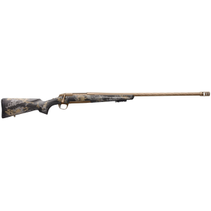 Browning 035539297 X-Bolt Mountain Pro Long Range 300 PRC 3+1 26 in Burnt Bronze Cerakote Heavy Sporter/Spiral Fluted/Threaded Barrel, Recoil Hawg Muzzle Brake, Carbon Fiber Stock w/Accent Graphics, Rifle