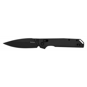 Kershaw 2038BLK Iridium 3.40 in Folding Spear Point Plain Satin/Stonewashed D2 Steel Blade/ Gray Anodized Aluminum Handle Includes Pocket Clip