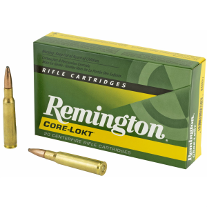 REMINGTON Core Lokt, 7x57, 140 Grain, Pointed Soft Point, 20 Round Box 29031