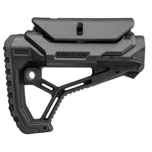 FAB Defense FXGLCORECPB GL-Core Buttstock for AR-15/ M4 w/Adjustable Cheek-Rest Black Fiberglass Reinforced Polymer - Fab Defense