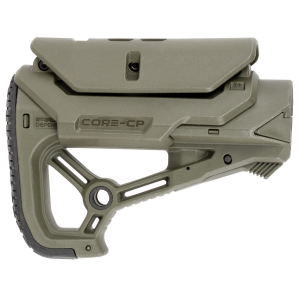 FAB Defense FXGLCORECPG GL-Core CP Buttstock for AR-15/ M4 w/Adjustable Cheek-Rest OD Green Fiberglass Reinforced Polymer - Fab Defense