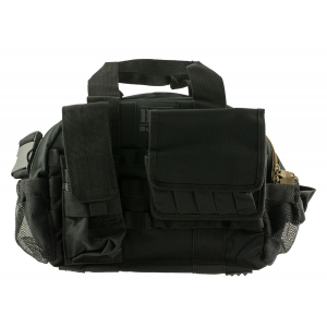 Bulldog BDT940B BDT Tactical Range Bag with Black Finish\t Colorized Zipper\t Thick Padding\t Accessory Compartment\t MOLLE Double Pistol Mag Pouches & Extra Wide Carry Strap 17 in L x 12 in H x 6 in D Interior Dimensions
