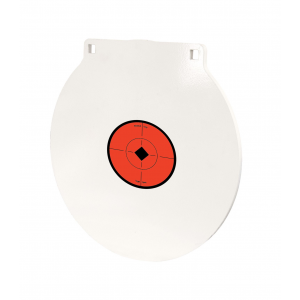 Birchwood Casey RND12 Round Steel Target Plate 12 in Centerfire Rifle/Handgun Target Black/Red/White NM500 Steel Hanging