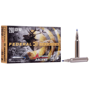 FEDERAL P280a1ta1 Premium Terminal Ascent 280ackley Improved 155gr 20 Per Box/10 Case Centerfire, Rifle Ammunition