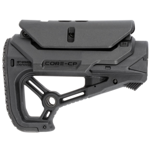 FAB Defense FXGLCORESCP GL-Core S CP CQB Optimized Combat Buttstock w/Adjustable Cheek-Rest for AR-15/ M4 Black Fiberglass Reinforced Polymer - Fab Defense