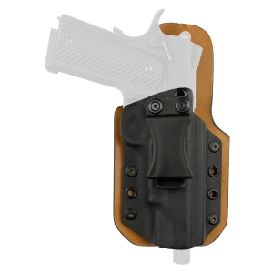 Tagua KYDEX LEATHER IWB HOLSTER, Inside Waistband Holster, Fits Ruger LCP Max, Leather/Kydex Construction, Black and Brown, Right Hand VENTURER-1280