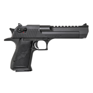 Magnum Research DE429 Desert Eagle Mark XIX 429 DE 7+1, 6 in Black Steel Barrel, Matte Black Serrated Carbon Steel Slide & Frame w/Beavertail, Black Rubber Grip, Manual Thumb Safety, Right Hand, Pistol