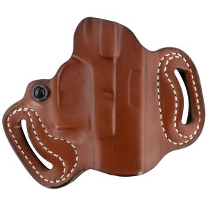 DeSantis Gunhide 086TAE1Z0 Mini Slide OWB Tan Leather Belt Slide Compatible w/Most Glock Belt 1.75 in Wide Right Hand