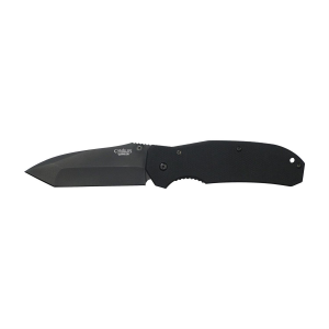 Camillus Tanto, Folding Knife, Plain Edge, Black G-10 Handle, Matte Finish, Black Blade, 3.5 in Blade Length, 8.25 in Overall Length, VG10 Blade Steel, Liner Lock CAM-18672