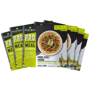 ReadyWise RW05191 Outdoor Food Kit Pork Chili Verde 2 Servings Per Pouch, 6 Per Case - Wise Foods