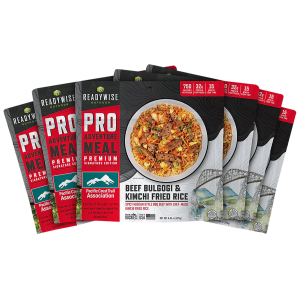 ReadyWise RW05194 Outdoor Food Kit Beef Bulgogi & Kimchi Rice 2 Servings Per Pouch, 6 Per Case - Wise Foods