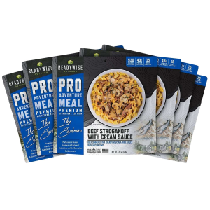 ReadyWise RW05197 Outdoor Food Kit Beef Stroganoff with Mushroom Cream 2 Servings Per Pouch, 6 Per Case - Wise Foods