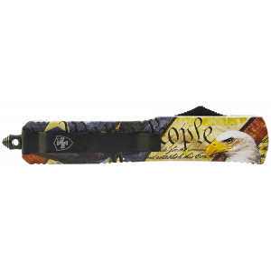 Templar Knife SEG332 Eagle Gen II Small 2.69 in OTF Drop Point Plain Powder Coated 440C SS Blade/4.31 in Eagle w/ inWe The People in Aluminum Handle Features Glass Breaker Includes Pocket Clip/Sheath