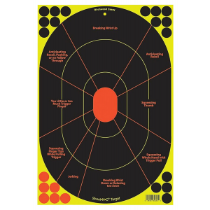 Birchwood Casey 34657 Shoot-N-C Reactive Target Bullseye Adhesive Paper Target 12 in x 18 in 40 Per Pkg