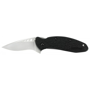 Kershaw 1620 Scallion 2.40 in Folding Flipper Plain Bead Blasted 420HC SS Blade Black Glass-Filled Nylon Handle Includes Pocket Clip