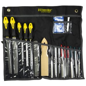 Wheeler Professional Gunsmithing File Set 710908, 18 Piece, Includes Carrying Case, Black 710908