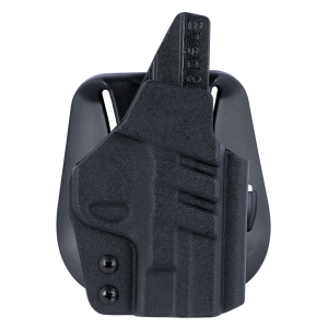 1791 Gunleather TACPDHOWBSHIELDBLKR Tactical Kydex OWB Black Kydex Paddle Fits S&W M&P Shield/S&W M&P Shield Plus