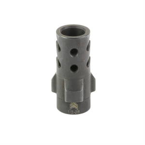 Angstadt Arms Muzzle Brake, 3 Lug, 9MM, 1/2x28 Threads, 1.42 in Length, Nitride Finish, Black AA093LDC28