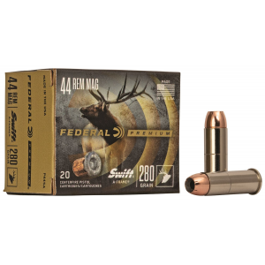 Federal P44SA Premium 44 Rem Mag 280 gr Swift A Frame 20 Per Box/ 10 Cs