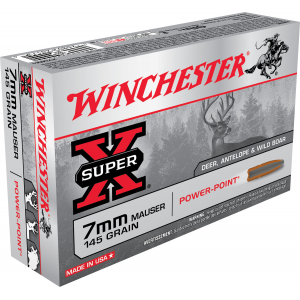 WINCHESTER Ammo X7mm1 Super X 7mm Mauser 145 Gr Power Point 20 Per Box/ 10 Case
