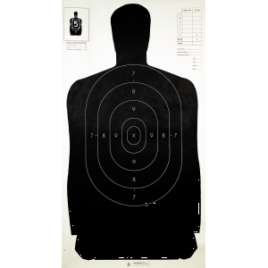 Champion Targets 40727 Law Enforcement Silhouette B-27 Hanging Paper Target Black/White 100 Per Pack