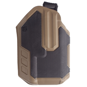 BLACKHAWK Omnivore Streamlight TLR Multi-Fit Holster, Streamlight TLR, Belt Holster, Left Hand, Black/Tan, Fits More Than 150 Styles of Semi-Automatic Handguns with Accessory Rail, Hard, Thumb Activated Retention Mechanism 419002BCL