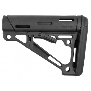 Hogue 15050 OverMolded Collapsible Buttstock Black OverMolded Rubber Black for AR15\t M16\t M4 with Commercial Tube (Tube Not Included)