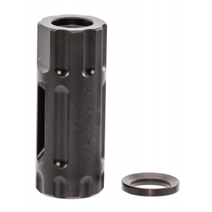 Wilson Combat TRQCOMP12X28 Q-Comp Muzzle Brake Black Melonite QPQ Steel with 1/2 in-28 tpi Threads\t 2.20 in OAL & .875 in Diameter for 5.56x45mm NATO AR-Platform