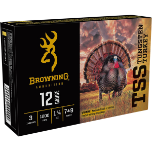BROWNING Ammo B193921230 Tss Tungsten Turkey 12 Gauge 3 In 1 3/4 Oz Tungsten 7/9 Shot 5 Per Box/ 10 Cs