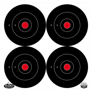 Birchwood Casey 35570 Dirty Bird 6 in Bullseye Tagboard Hanging Black/White 100 Per Pkg