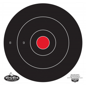 Birchwood Casey 35070 Dirty Bird 12 in Bullseye Tagboard Hanging Universal Black/Red 100 Per Pkg